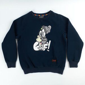 Mr. Scarecrow Sweatshirt Womens Large Cotton Navy Goofy 2009 Y2K Long Sleeve